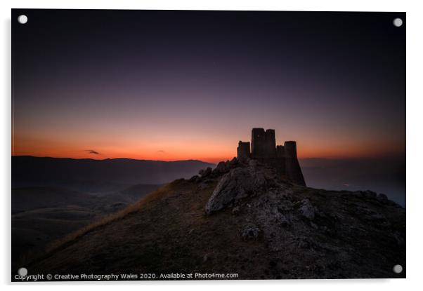 Rocca Calascio at Night, The Abruzzo, Italy Acrylic by Creative Photography Wales