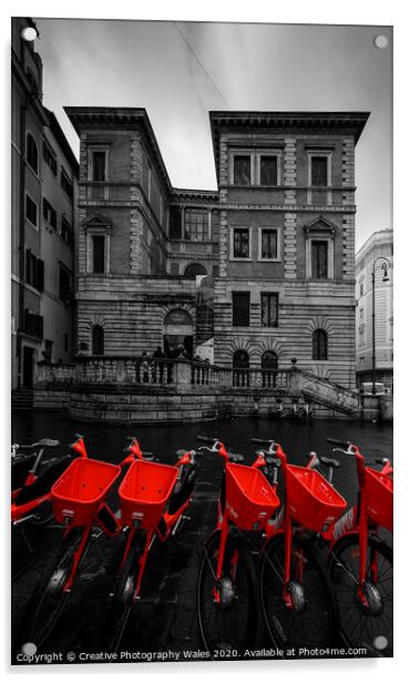 Street views, Rome, Italy Acrylic by Creative Photography Wales