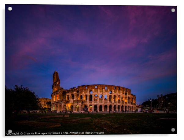 The Colloseum, Rome, Italy Acrylic by Creative Photography Wales