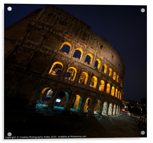 The Colloseum, Rome, Italy Acrylic by Creative Photography Wales