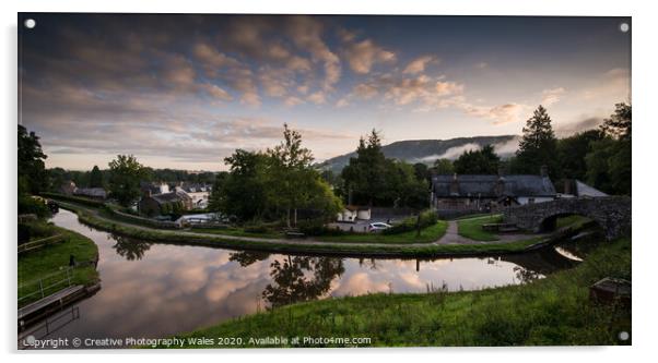 Summer dawn at Talybont on Usk Acrylic by Creative Photography Wales