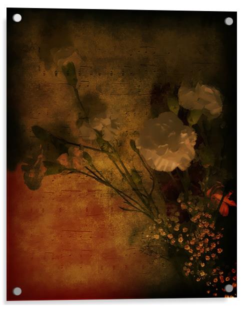 Floral Music Acrylic by Debra Kelday