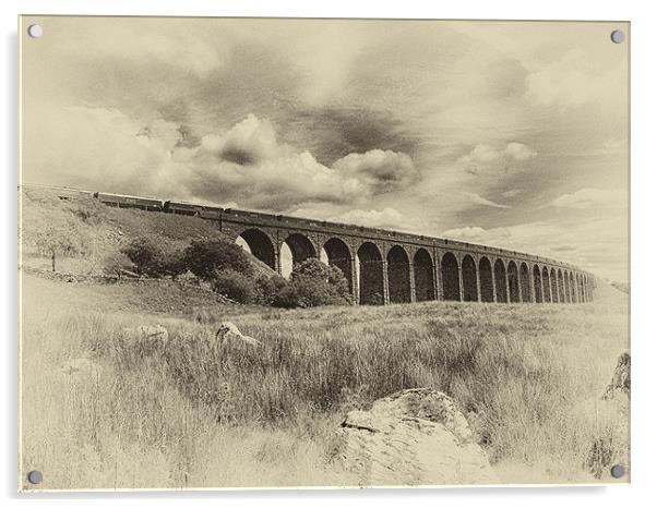 Ribblehead Viaduct Acrylic by Debra Kelday