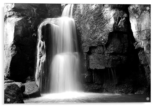 Lumsdale Waterfall, Derbyshire Acrylic by Scott Simpson