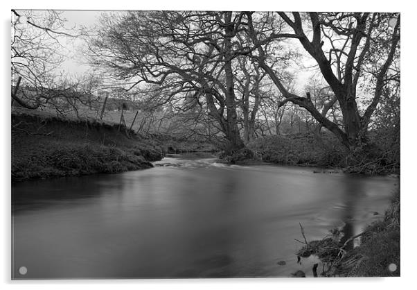 The River Dove, Derbyshire Acrylic by Scott Simpson