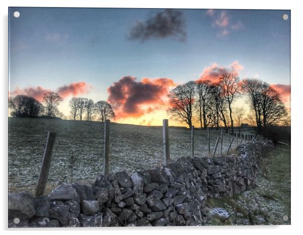 Peak District Sunrise. Acrylic by Scott Simpson