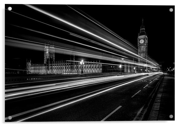 Westminster Lights Acrylic by Paul Shears Photogr