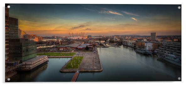North Greenwich Sunset Acrylic by Paul Shears Photogr