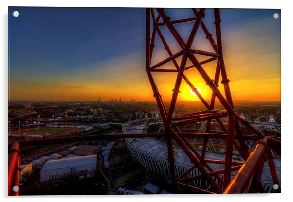 An Olympic Sunset Acrylic by Paul Shears Photogr