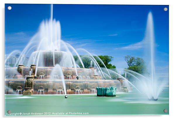 Buckingham Fountain Acrylic by Jonah Anderson Photography