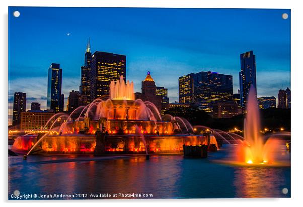 Buckingham Fountain at Dusk Acrylic by Jonah Anderson Photography