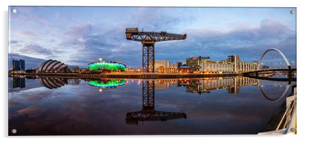 Glasgow River Clyde Panorama Acrylic by Grant Glendinning