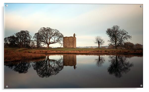 Barr Castle reflection Acrylic by Grant Glendinning