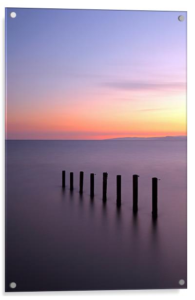 Ayrshire coast Sunset Acrylic by Grant Glendinning