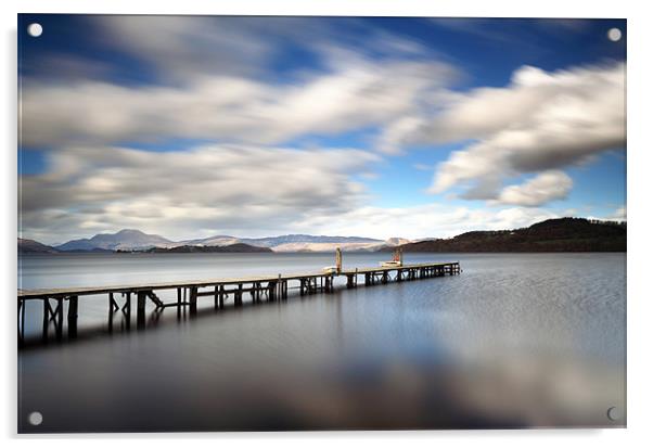 Loch Lomond jetty Acrylic by Grant Glendinning