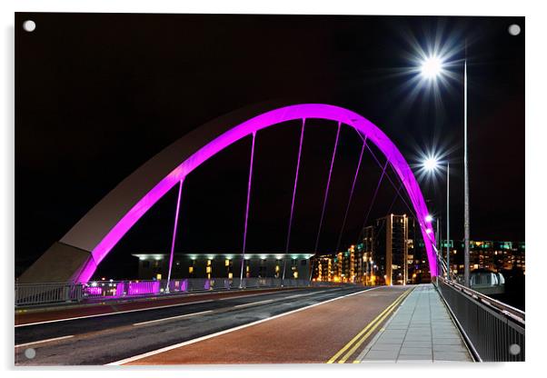 Glasgow Clyde Arc Bridge Acrylic by Grant Glendinning