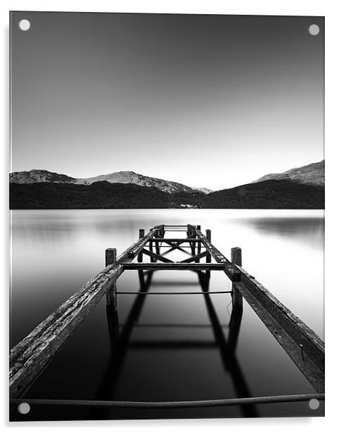 Loch Lomond Jetty Acrylic by Grant Glendinning