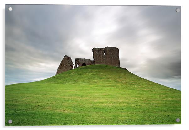 Duffus Castle Acrylic by Grant Glendinning