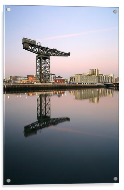 Glasgow River Clyde Reflections Acrylic by Grant Glendinning