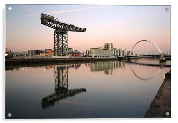 River Clyde Reflections Acrylic by Grant Glendinning