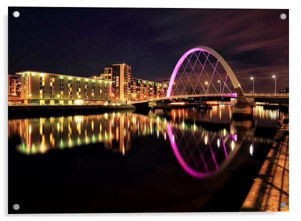 Clyde Arc Bridge Acrylic by Grant Glendinning