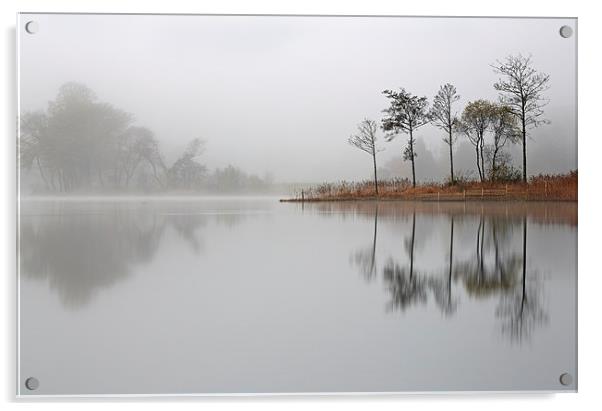 Loch Ard Reflections Acrylic by Grant Glendinning