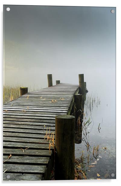 Loch Ard Jetty Acrylic by Grant Glendinning