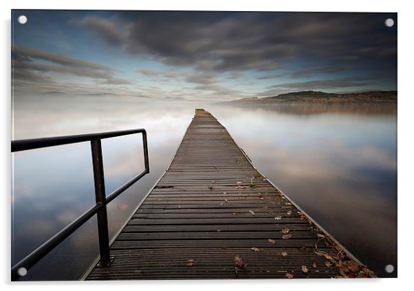 Loch Lomond Jetty Acrylic by Grant Glendinning