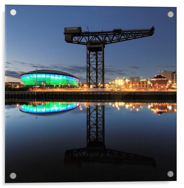  Glasgow Hydro and Finnieston Crane Acrylic by Grant Glendinning