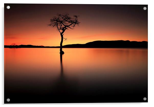  Loch Lomond Afterglow Acrylic by Grant Glendinning