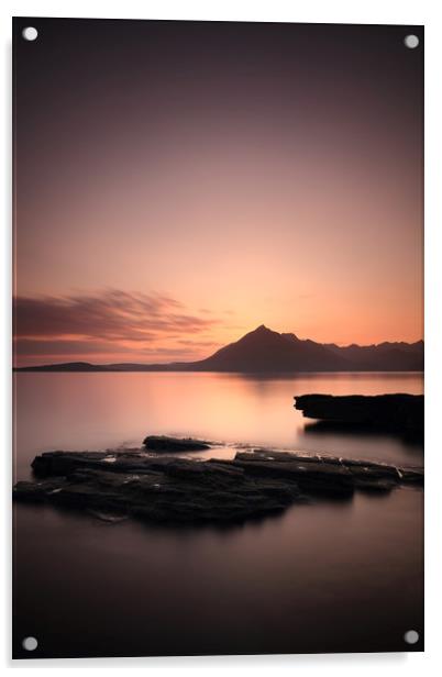 Elgol Sunset Afterglow Acrylic by Grant Glendinning