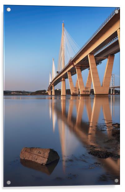 Queensferry Crossing 5 Acrylic by Grant Glendinning