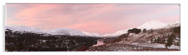 Glen Affric Sunrise panorama Acrylic by Grant Glendinning