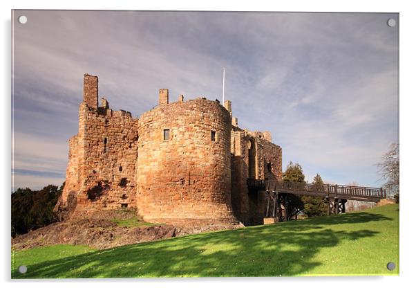 Dirleton Castle Acrylic by Maria Gaellman