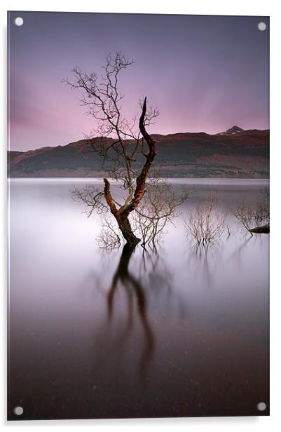 Loch Lomond Sunset Acrylic by Maria Gaellman