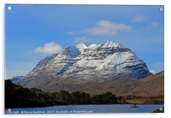 Liatach and Loch Clair Acrylic by Maria Gaellman