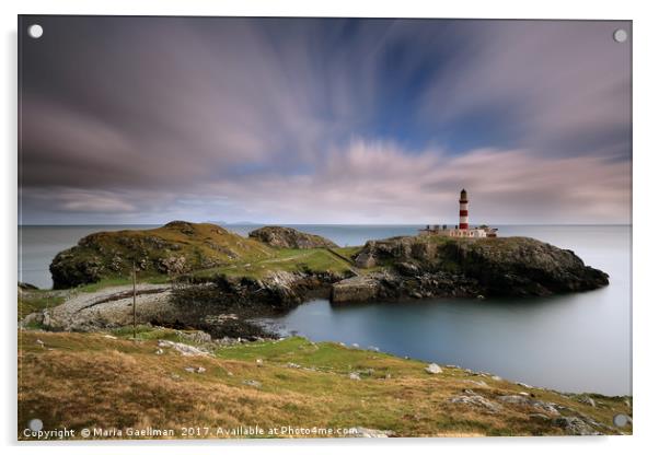Eilean Glas Lighthouse Acrylic by Maria Gaellman
