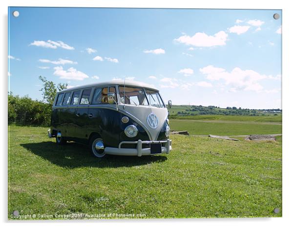 VW Camper in The Sun Acrylic by Callum Cooper