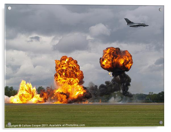 Bombing Run Acrylic by Callum Cooper