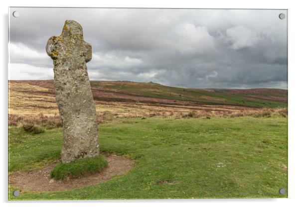 Bennets Cross Dartmoor Acrylic by Images of Devon