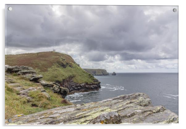 Rugged North Cornwall Acrylic by Images of Devon