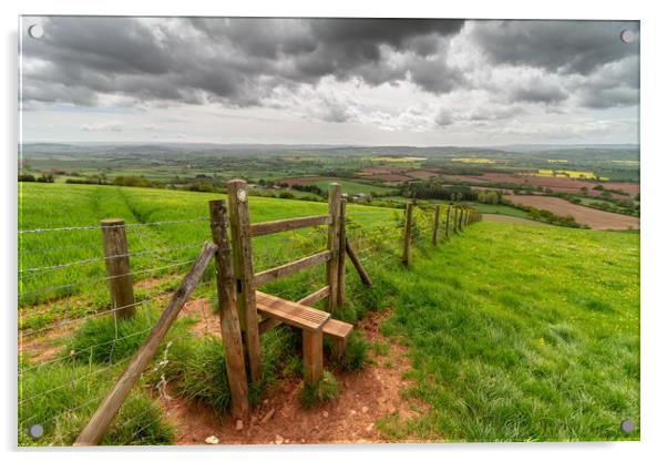 Raddon Hill, Devon. Acrylic by Images of Devon