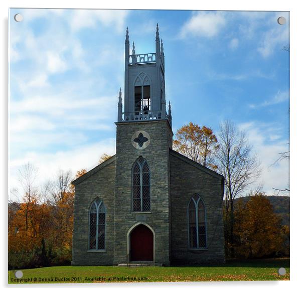 Old Stone Church Acrylic by Donna Duclos