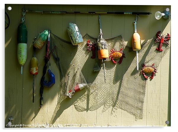 Fishing gear Acrylic by Donna Duclos