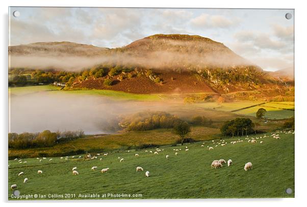 Elan Valley Mist Acrylic by Ian Collins