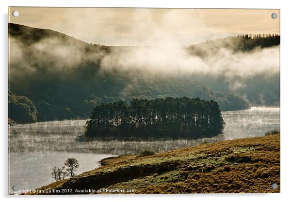 Pen-Y-Garreg Island Acrylic by Ian Collins