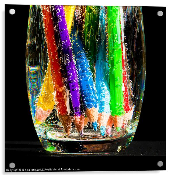 Lemonade Pencils Acrylic by Ian Collins