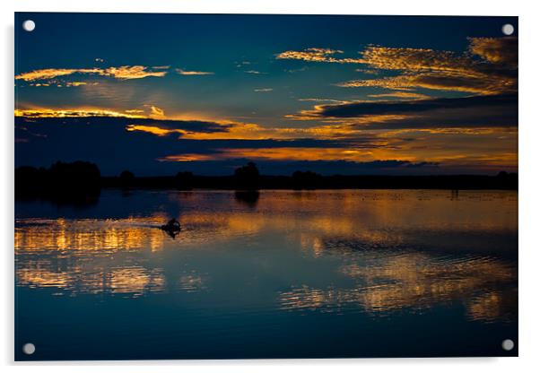 Canvas Dreamy Night Sunset Acrylic by Jack Jacovou Travellingjour