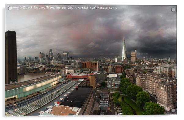 Storm over London Acrylic by Jack Jacovou Travellingjour