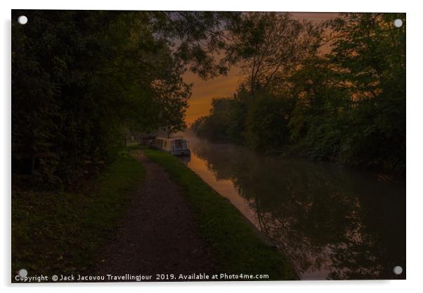 Debdale Canal Views  Acrylic by Jack Jacovou Travellingjour